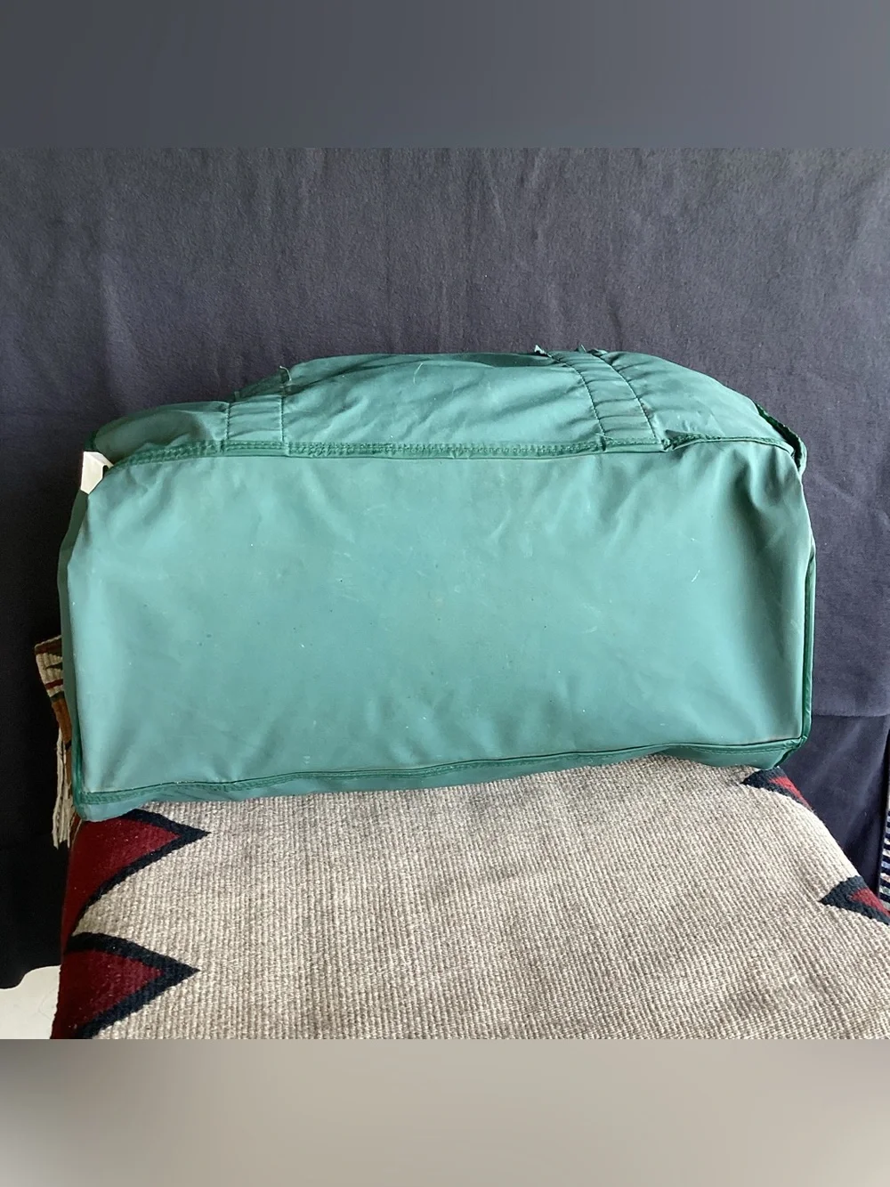 Vintage Polo Ralph Lauren 90s green duffel bag weekender zip